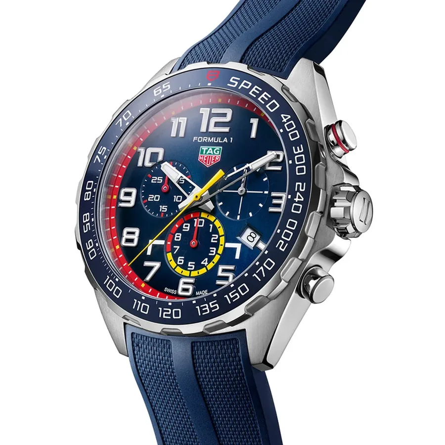 TAG Heuer Formula 1 43mm Chronograph Blue Dial, Blue Rubber Strap, Ref. CAZ101AL.FT8052, view 3