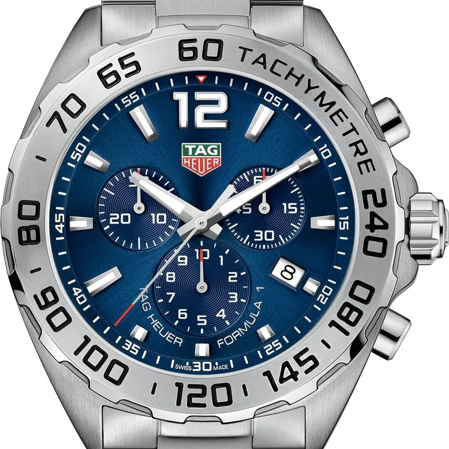 TAG Heuer Formula 1 43mm Chronograph Blue Dial, Silver-Tone Stainless Steel Bracelet, Ref. CAZ1014.BA0842, view 2