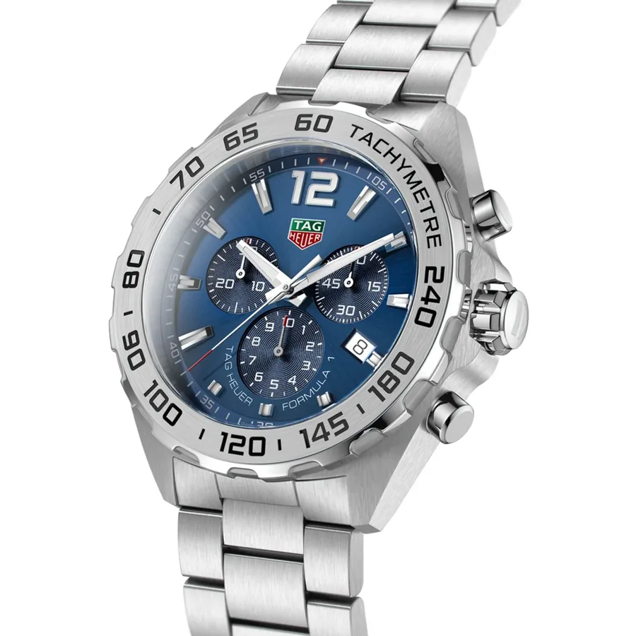 TAG Heuer Formula 1 43mm Chronograph Blue Dial, Silver-Tone Stainless Steel Bracelet, Ref. CAZ1014.BA0842, view 3