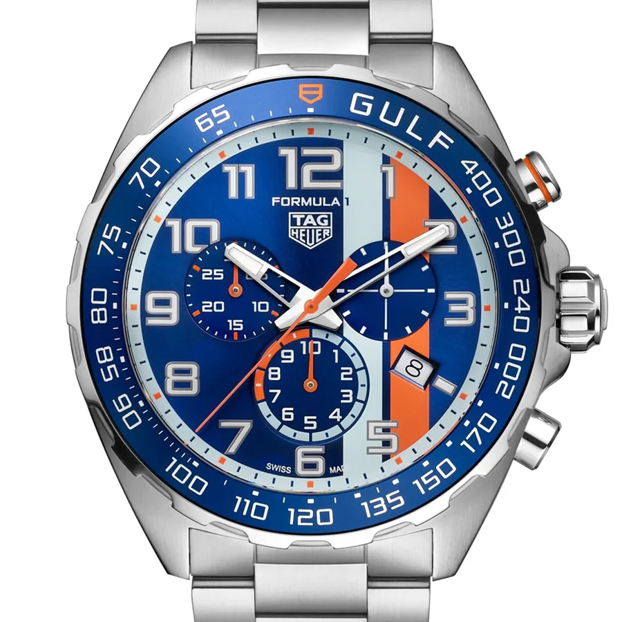 TAG Heuer Formula 1 43mm Chronograph Blue Dial, Silver-Tone Stainless Steel Bracelet, Ref. CAZ101K.BA0842, view 2