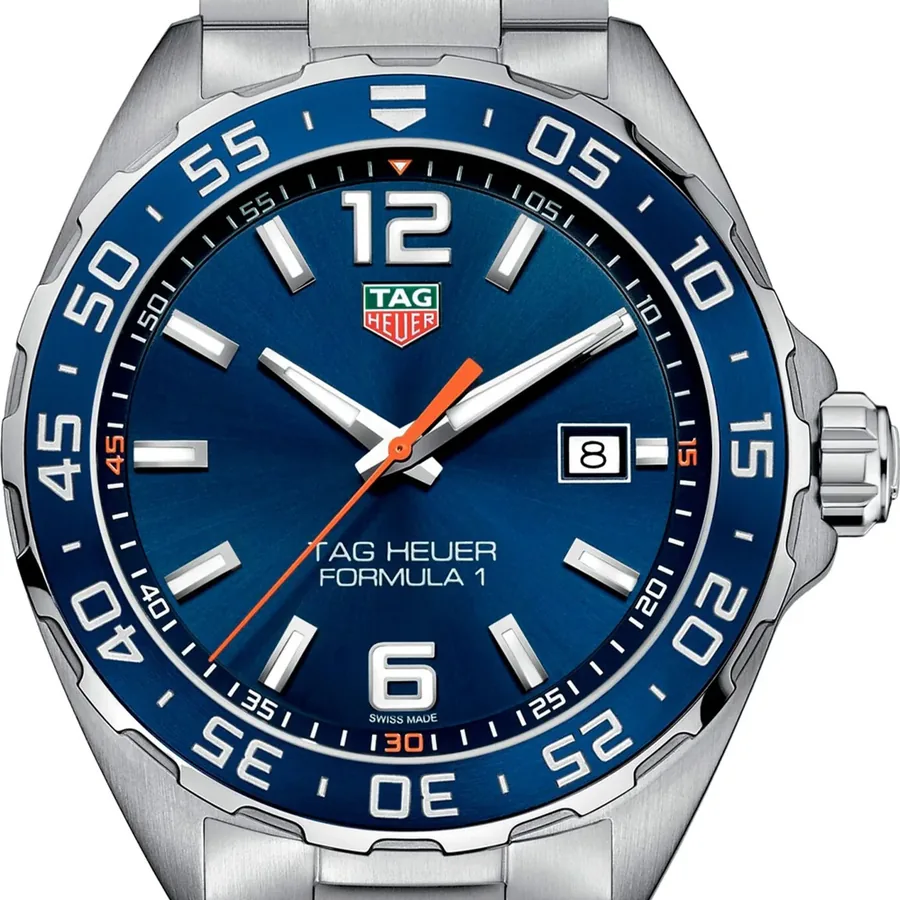 TAG Heuer Formula 1 43mm Chronograph Blue Dial, Silver-Tone Stainless Steel Bracelet, Ref. WAZ1010.BA0842, view 3