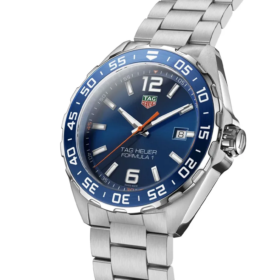 TAG Heuer Formula 1 43mm Chronograph Blue Dial, Silver-Tone Stainless Steel Bracelet, Ref. WAZ1010.BA0842, view 5
