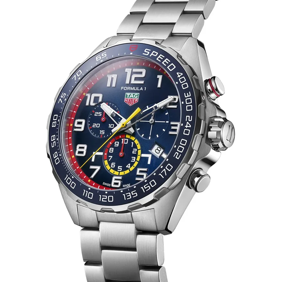 TAG Heuer Formula 1 43mm Chronograph Blue Dial, Silver-Tone Stainless Steel Bracelet, Ref. CAZ101AL.BA0842, view 3