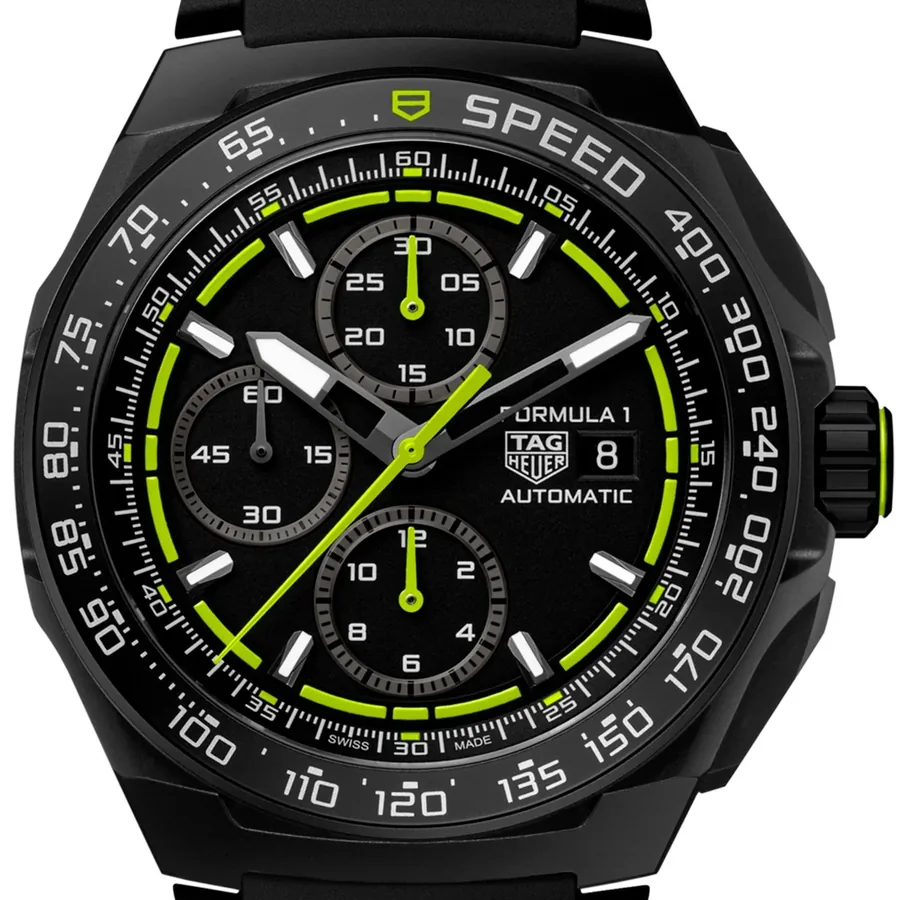 TAG Heuer Formula 1 44mm Chronograph Black Dial, Black Rubber Strap, Ref. CBZ2086.FT8098, view 2