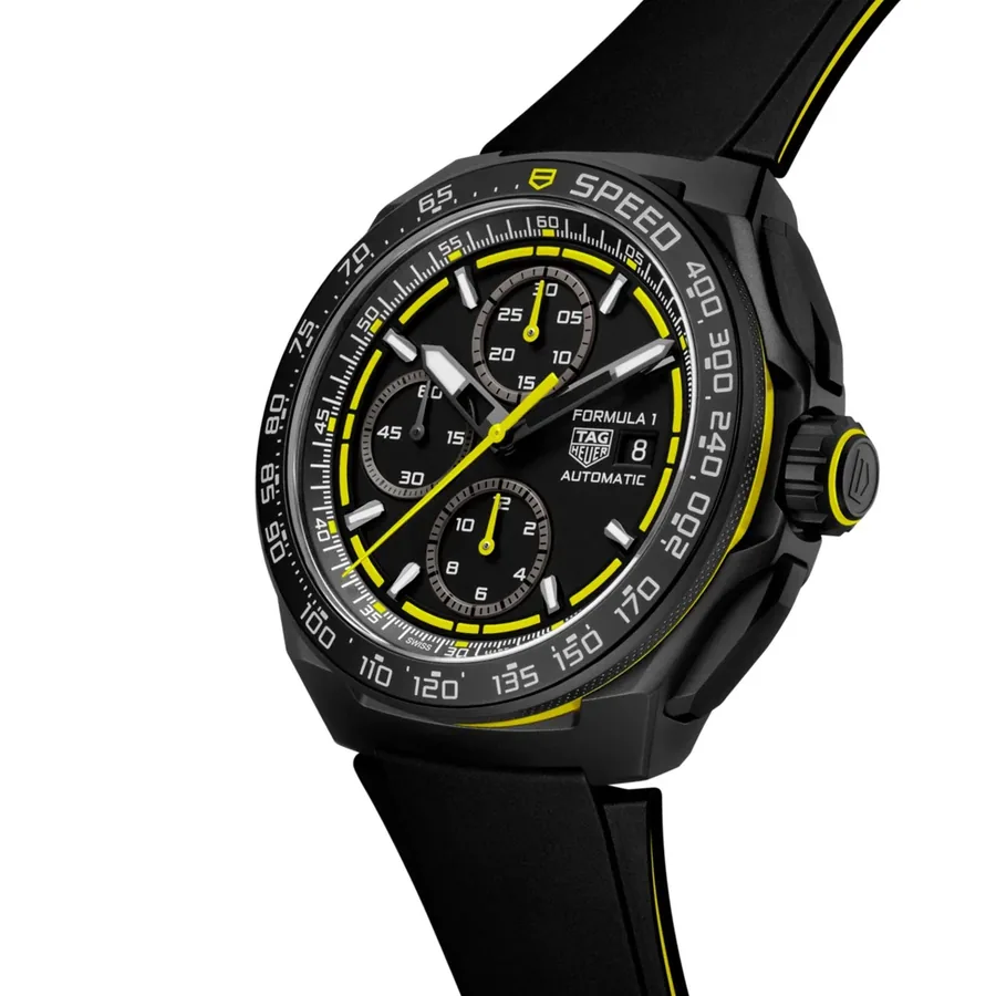 TAG Heuer Formula 1 44mm Chronograph Black Dial, Black Rubber Strap, Ref. CBZ2086.FT8098, view 3