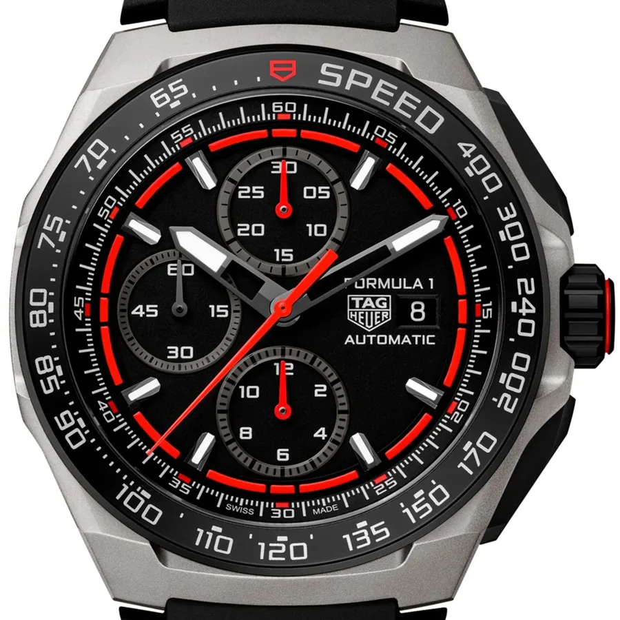 TAG Heuer Formula 1 44mm Chronograph Black Dial, Black Rubber Strap, Ref. CBZ2082.FT8096, view 2