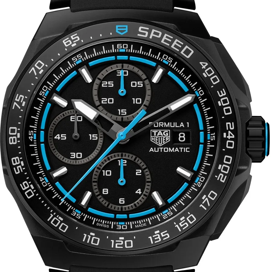 TAG Heuer Formula 1 44mm Chronograph Black Dial, Black Rubber Strap, Ref. CBZ2084.FT8097, view 2