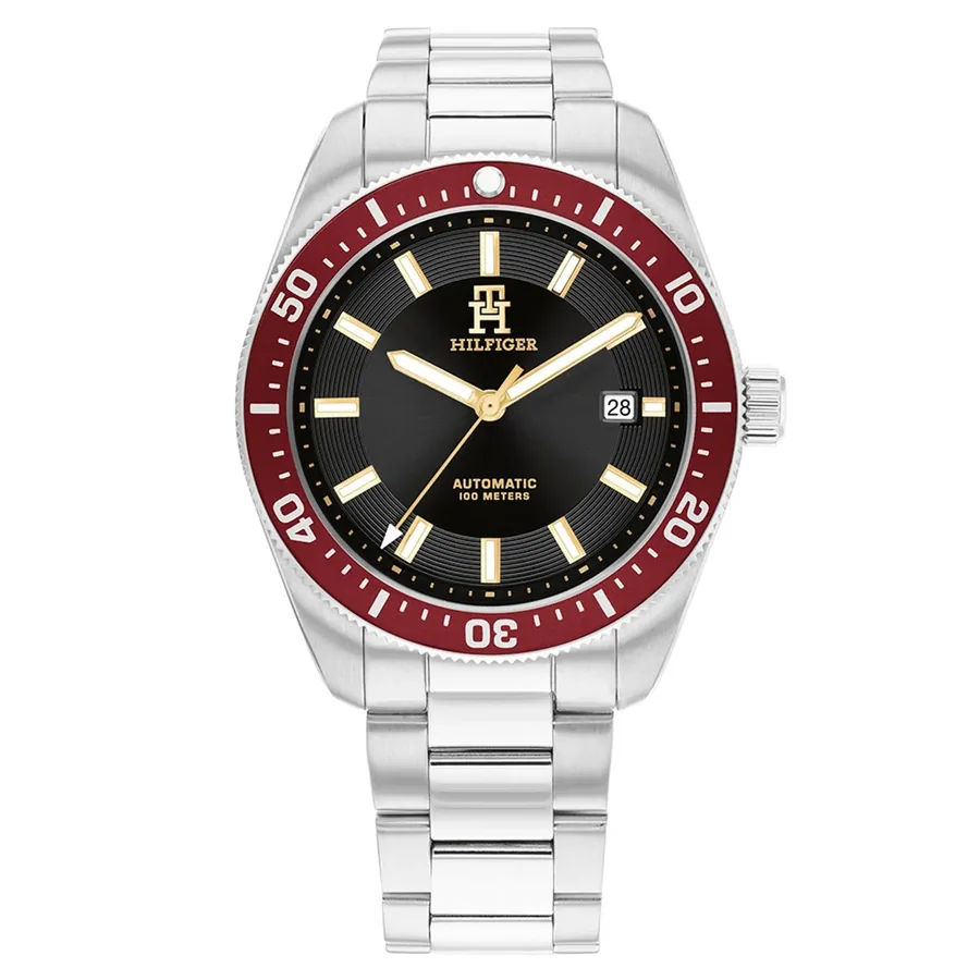 Tommy Hilfiger 40mm Automatic Black Dial, front view