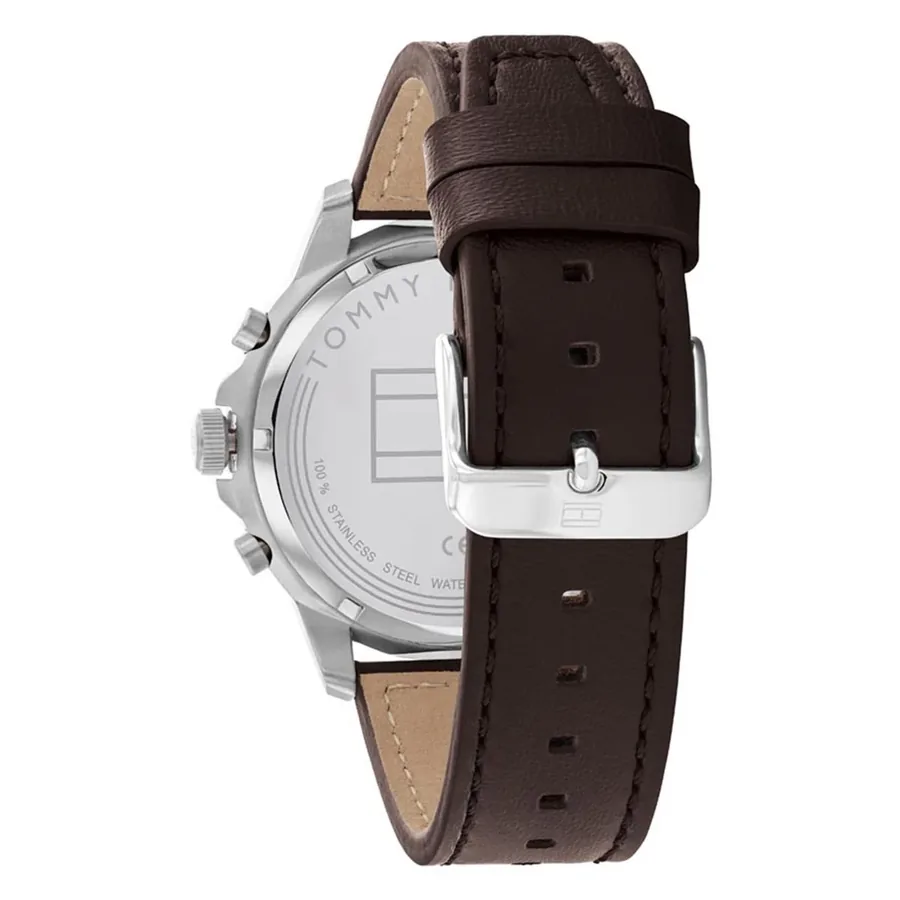 Tommy Hilfiger 44mm Blue Dial, Brown Leather Strap, view 4