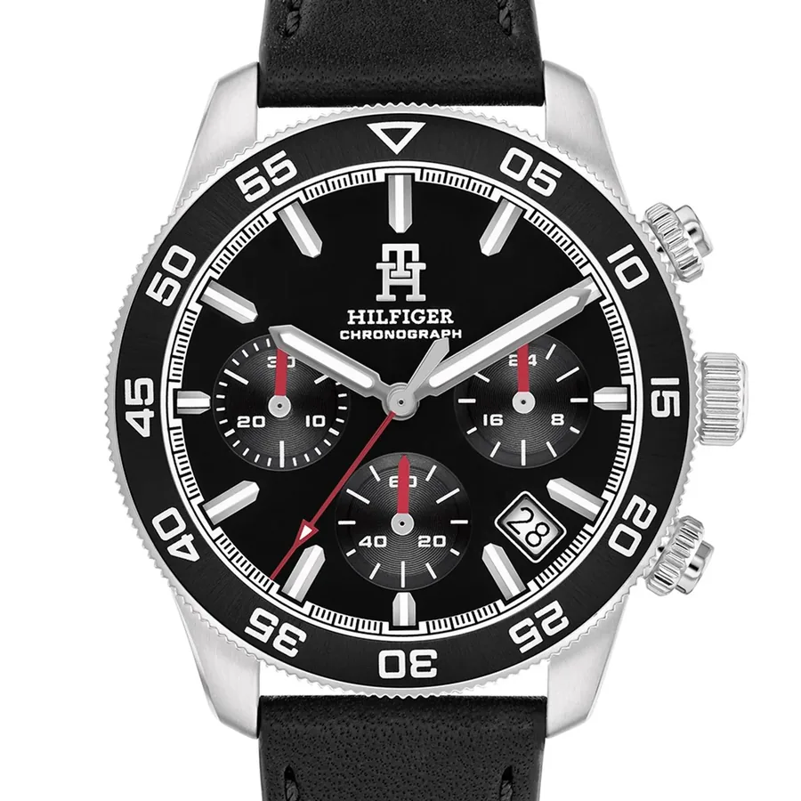 Tommy Hilfiger 44mm Chronograph Black Dial, view 2