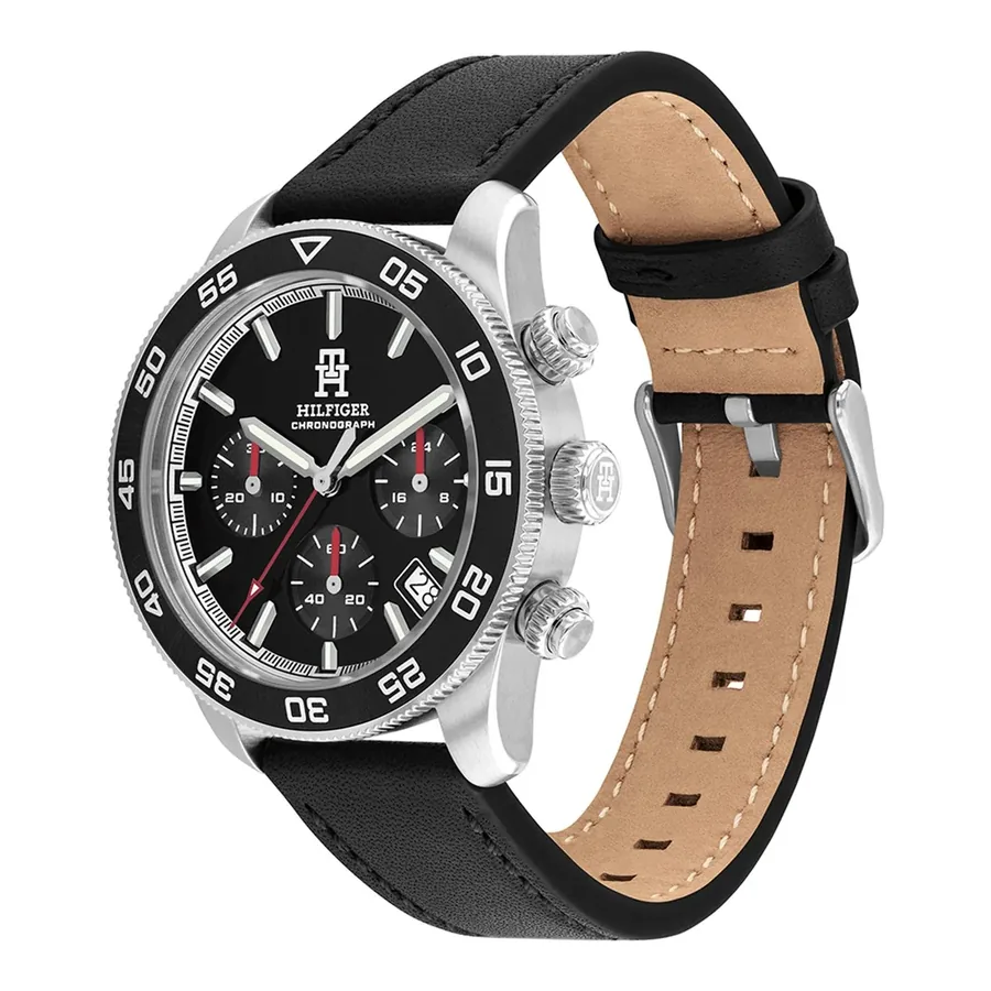 Tommy Hilfiger 44mm Chronograph Black Dial, view 3