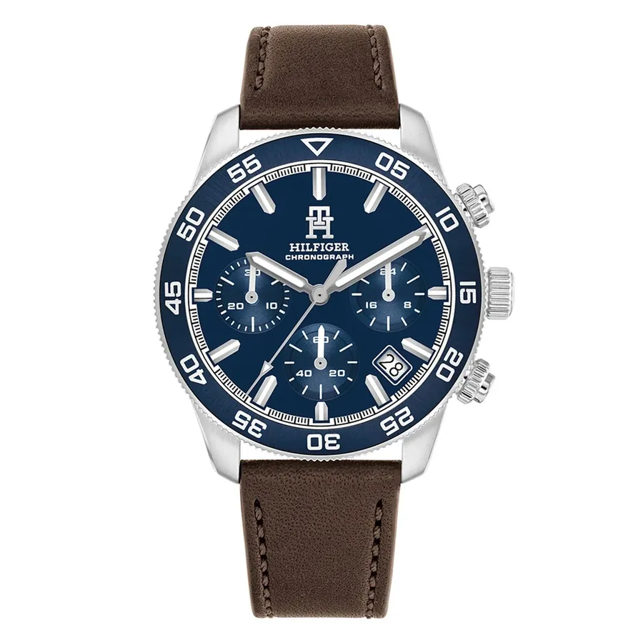 Tommy Hilfiger 44mm Chronograph Blue Dial, front view
