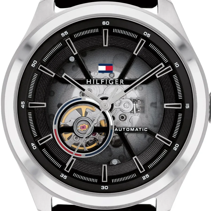 Tommy Hilfiger 45mm Automatic Black Dial, view 2