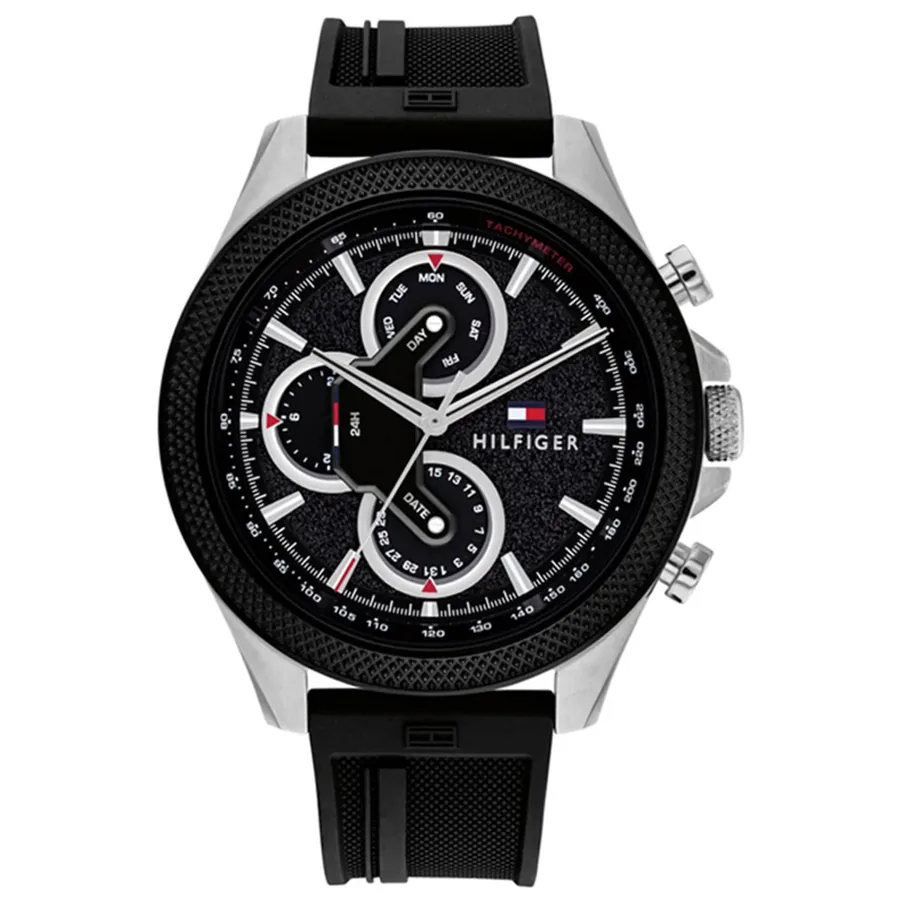Tommy Hilfiger 46mm Black Dial, front view