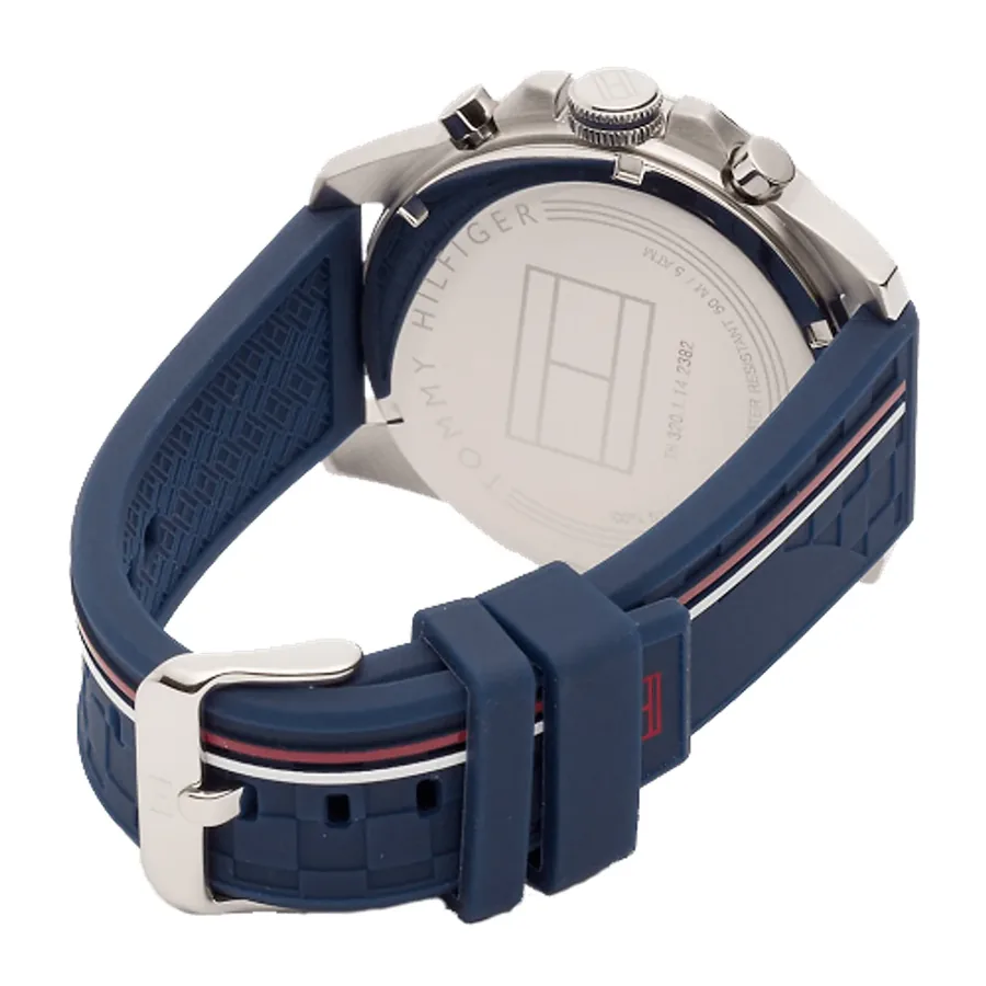 Tommy Hilfiger 46mm Watch, Blue Rubber Strap, view 3