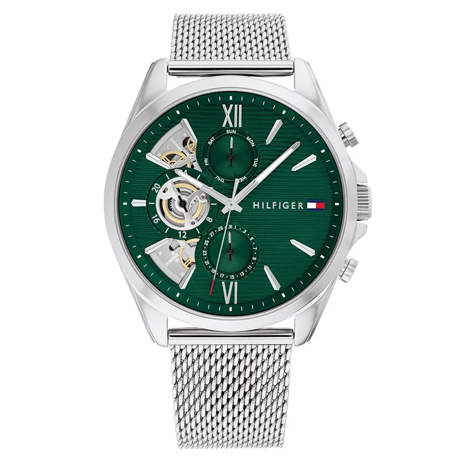 Tommy Hilfiger Baker 44mm Green Dial, front view