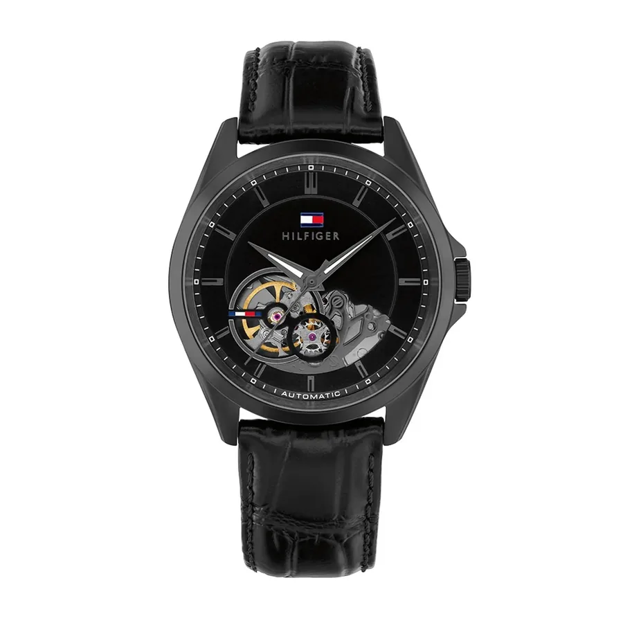 Tommy Hilfiger Baker Automatic 39mm Black Dial, Ref. 1710714, front view