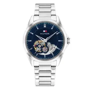 Blue dial / Silver-tone