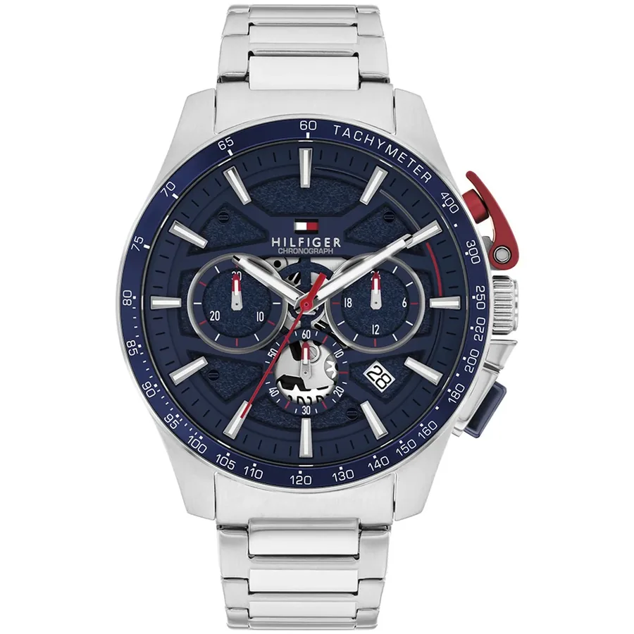 Tommy Hilfiger Bank 44mm Chronograph Blue Dial, Ref. 1792261, front view