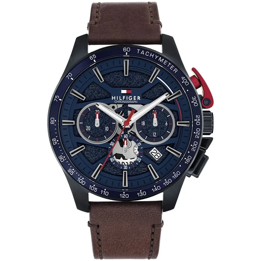 Tommy Hilfiger Bank 44mm Chronograph Blue Dial, Ref. 1792268, front view