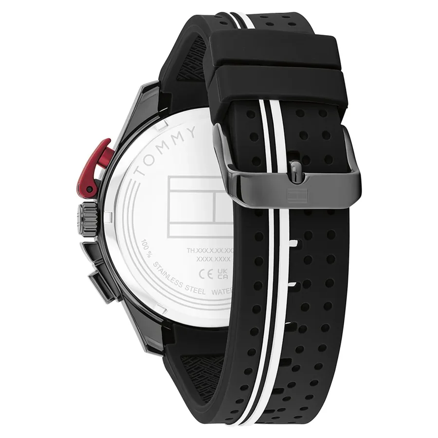 Tommy Hilfiger Bank 46mm Black Dial, Black Rubber Strap, Ref. 1792168, view 4