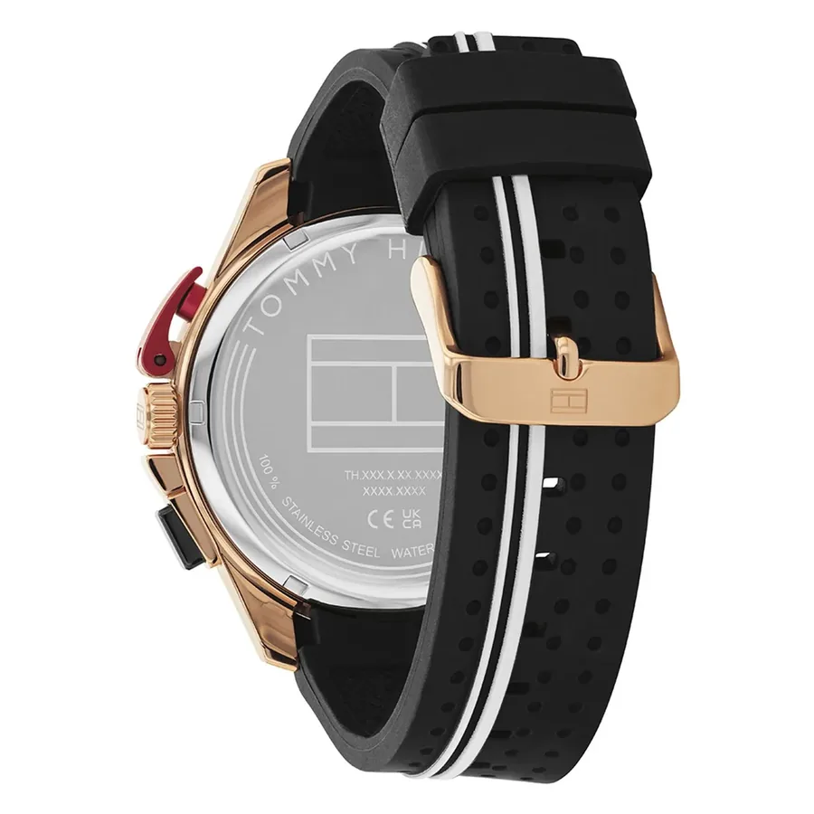 Tommy Hilfiger Bank 46mm Black Dial, Black Rubber Strap, Ref. 1710709, view 4