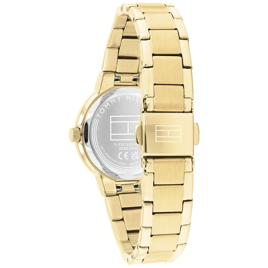 Tommy Hilfiger Becca 28mm Blue Dial, Gold-Tone Stainless Steel Bracelet, view 5