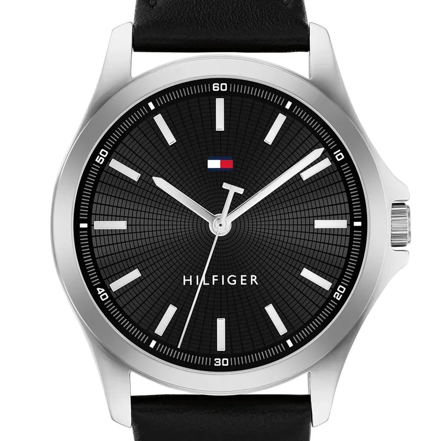 Tommy Hilfiger Bruce 43mm Black Dial, Black Leather Strap, Ref. 1710668, view 2