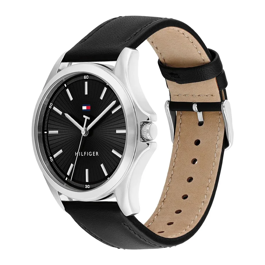 Tommy Hilfiger Bruce 43mm Black Dial, Black Leather Strap, Ref. 1710668, view 3