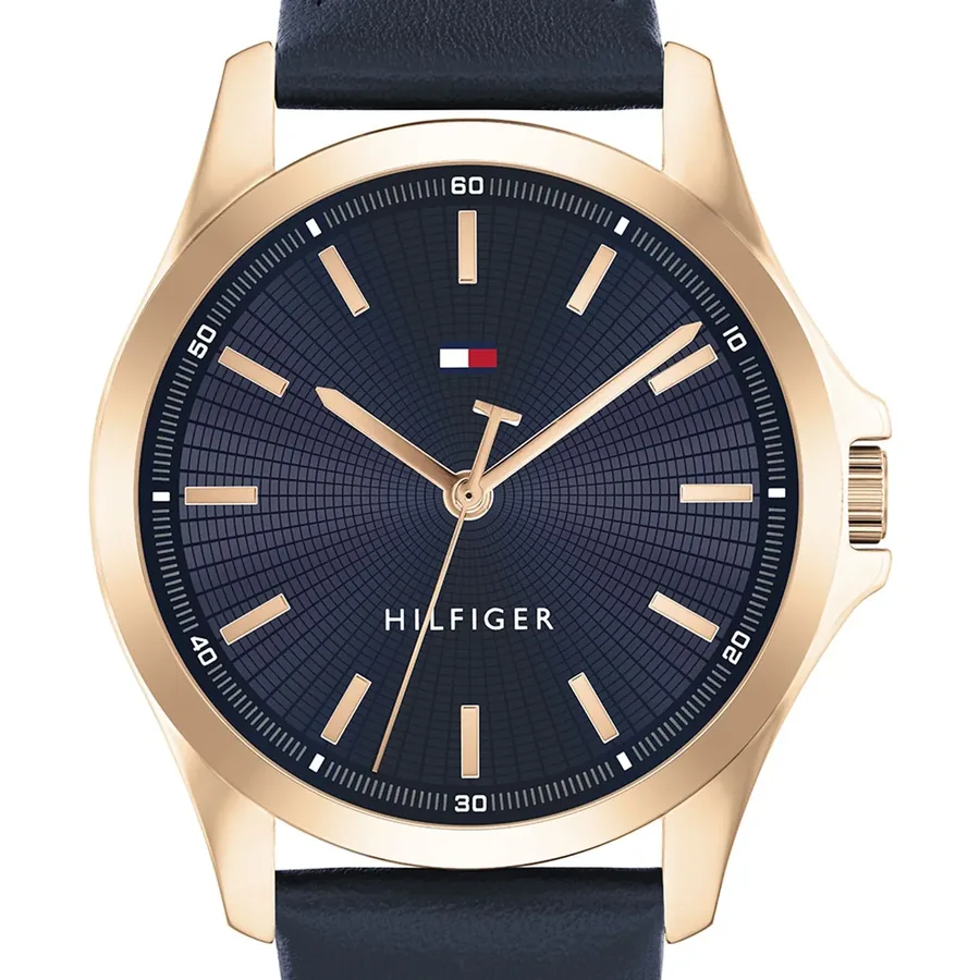 Tommy Hilfiger Bruce 43mm Blue Dial, Blue Leather Strap, view 2