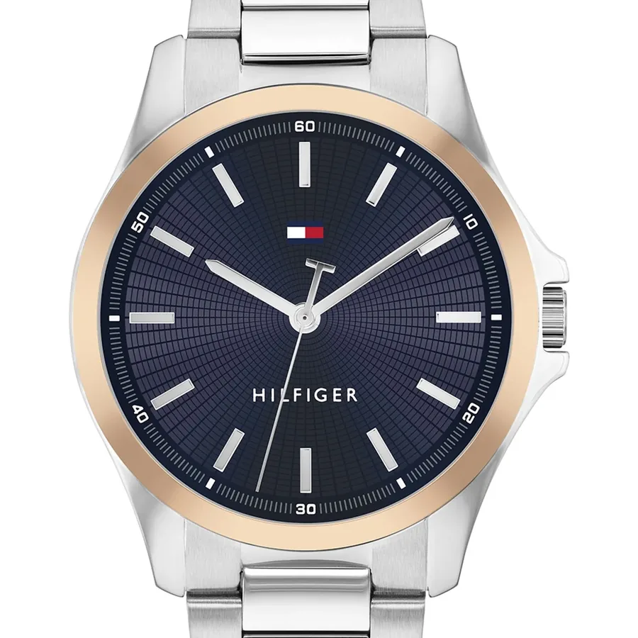 Tommy Hilfiger Bruce 43mm Blue Dial, Silver-Tone Stainless Steel Bracelet, Ref. 1710673, view 2