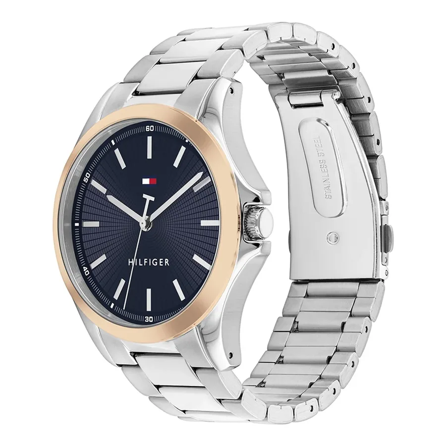 Tommy Hilfiger Bruce 43mm Blue Dial, Silver-Tone Stainless Steel Bracelet, Ref. 1710673, view 3