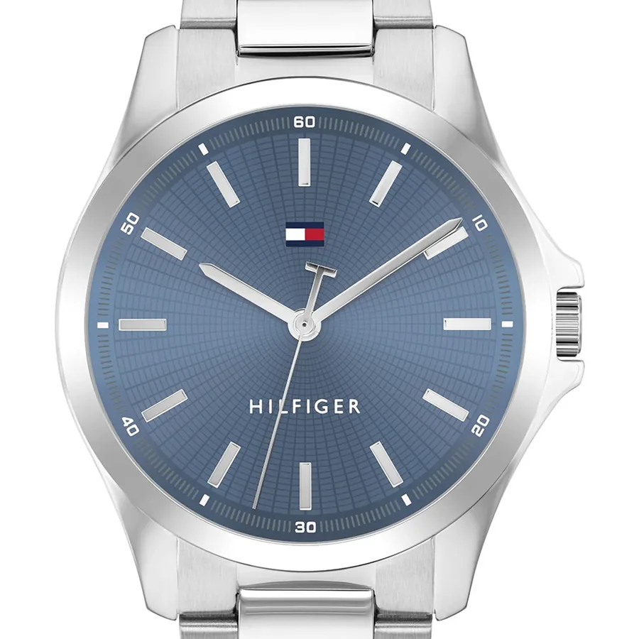 Tommy Hilfiger Bruce 43mm Blue Dial, Silver-Tone Stainless Steel Bracelet, Ref. 1710670, view 2