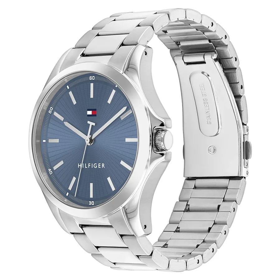 Tommy Hilfiger Bruce 43mm Blue Dial, Silver-Tone Stainless Steel Bracelet, Ref. 1710670, view 3