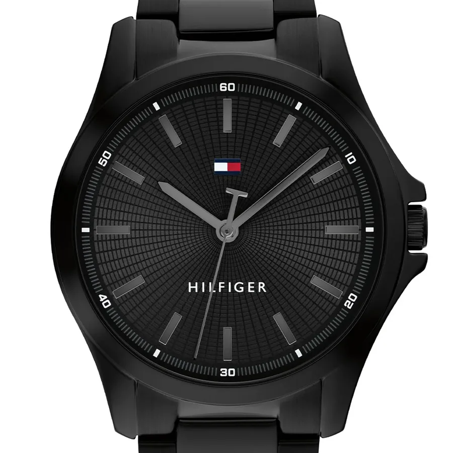 Tommy Hilfiger Bruce 43mm Black Dial, Black Stainless Steel Bracelet, view 2