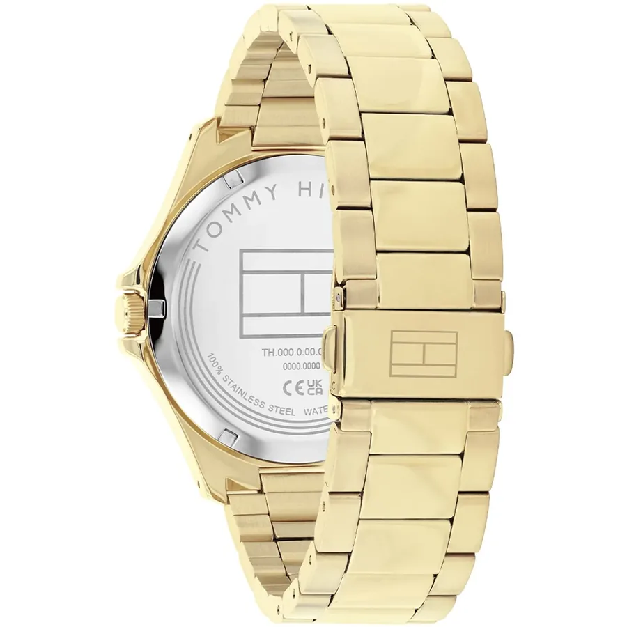 Tommy Hilfiger Bruce 43mm Black Dial, Gold-Tone Stainless Steel Bracelet, view 4