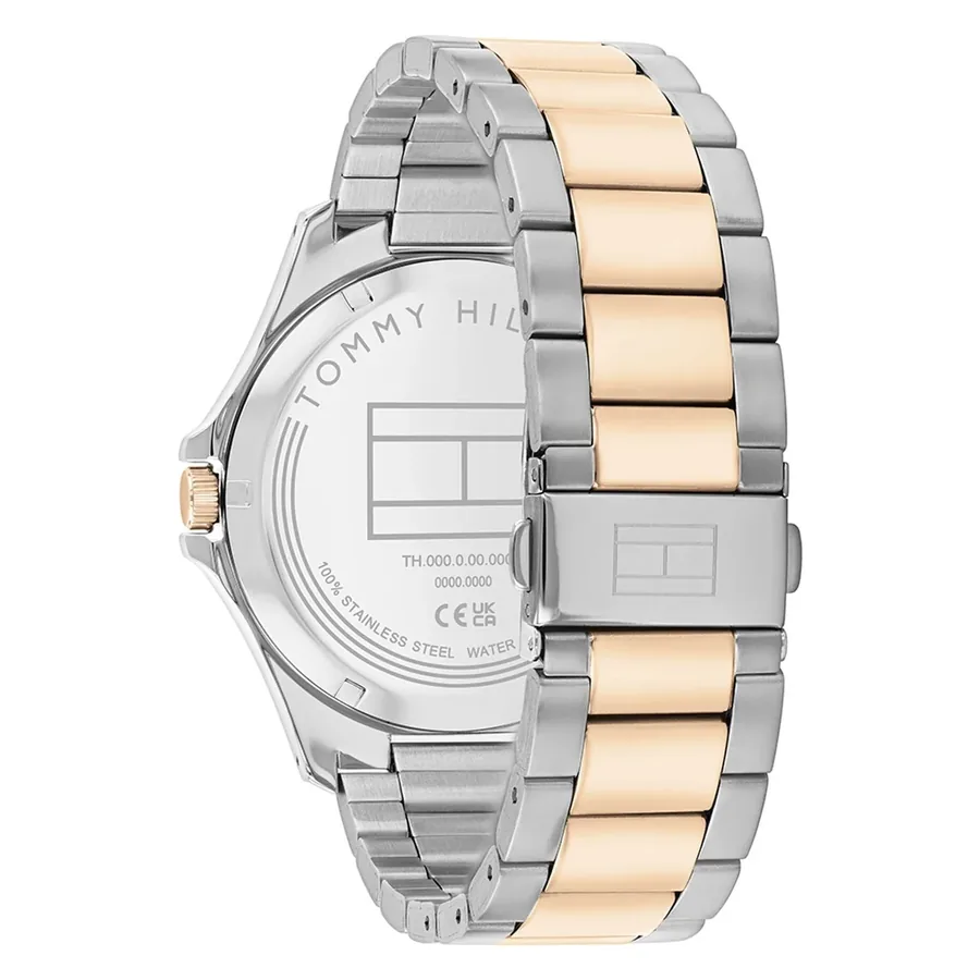 Tommy Hilfiger Bruce 43mm Blue Dial, Two-Tone Stainless Steel Bracelet, view 4