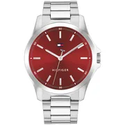 Red dial / Silver-tone