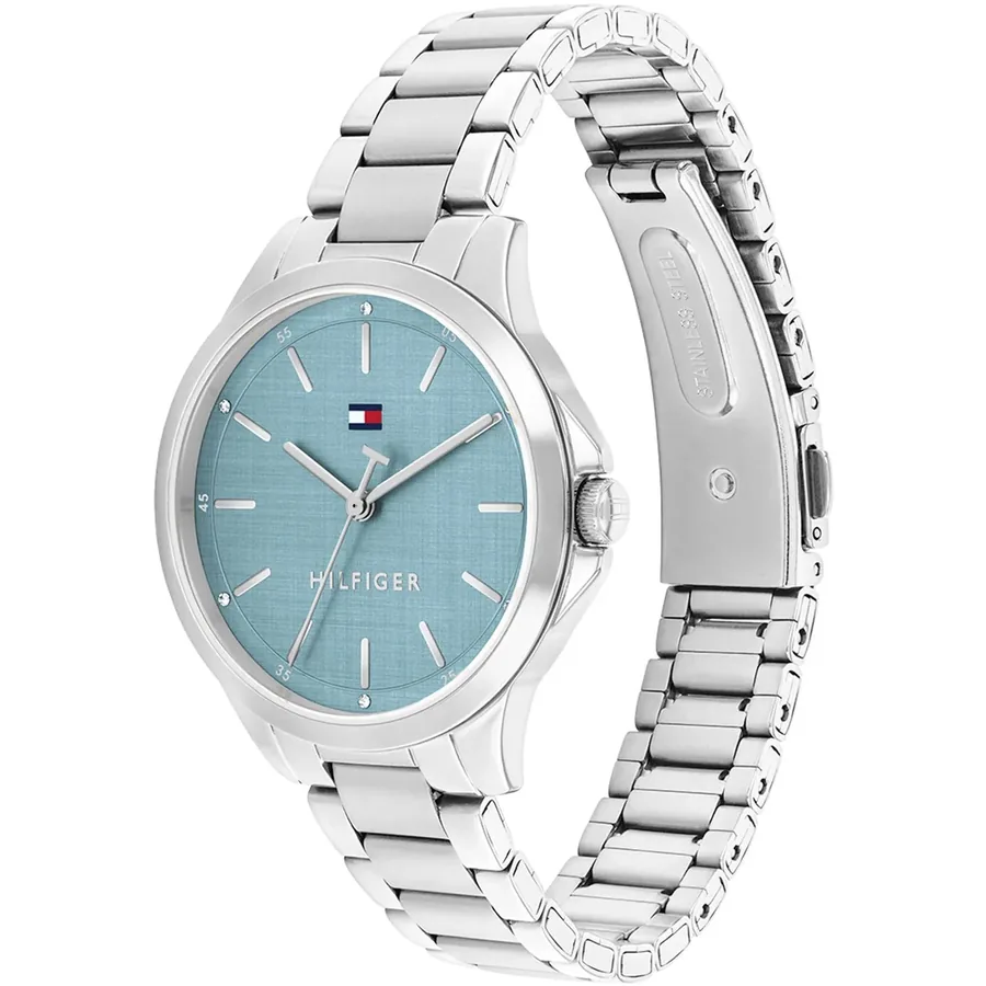 Tommy Hilfiger Chloe 34mm Blue Dial, Silver-Tone Stainless Steel Bracelet, view 3
