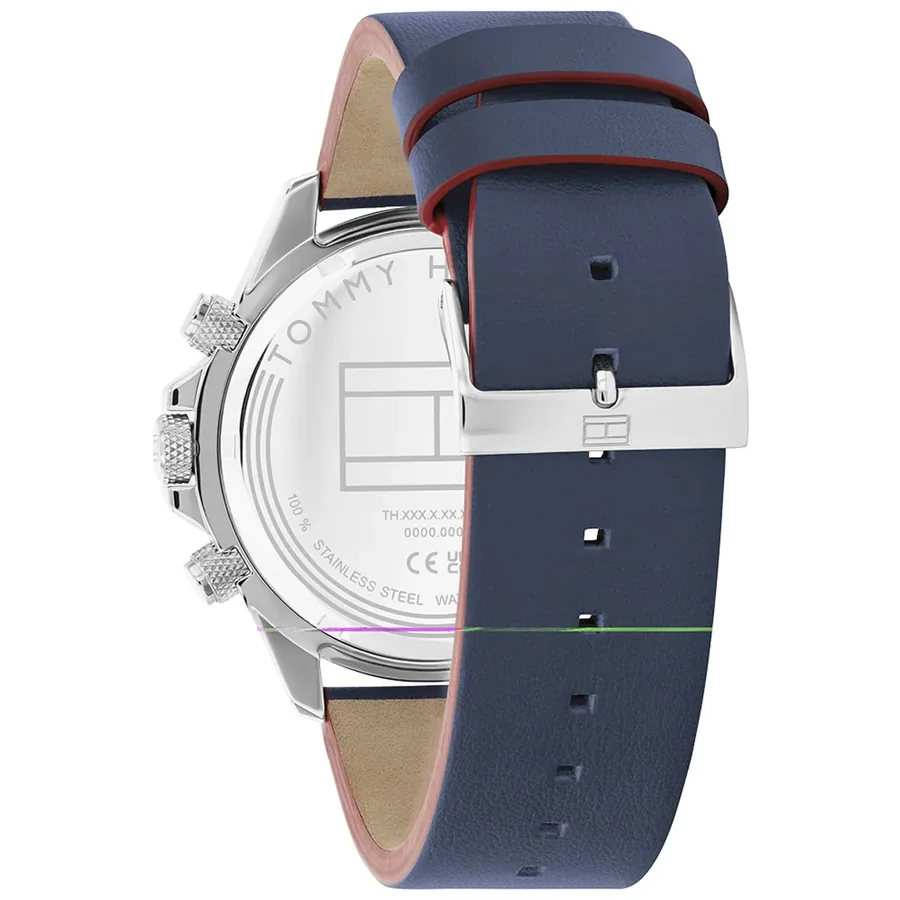 Tommy Hilfiger Clark 44mm Blue Dial, Blue Leather Strap, view 4