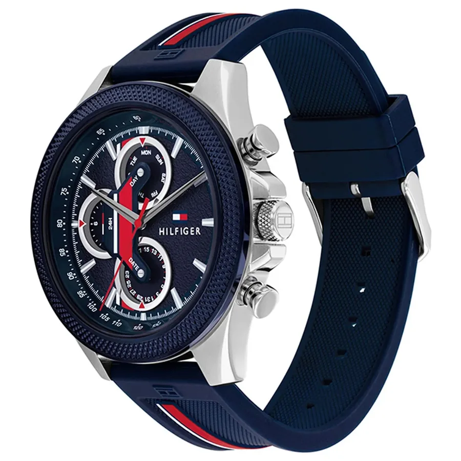 Tommy Hilfiger Clark 46mm Blue Dial, Blue Rubber Strap, view 2