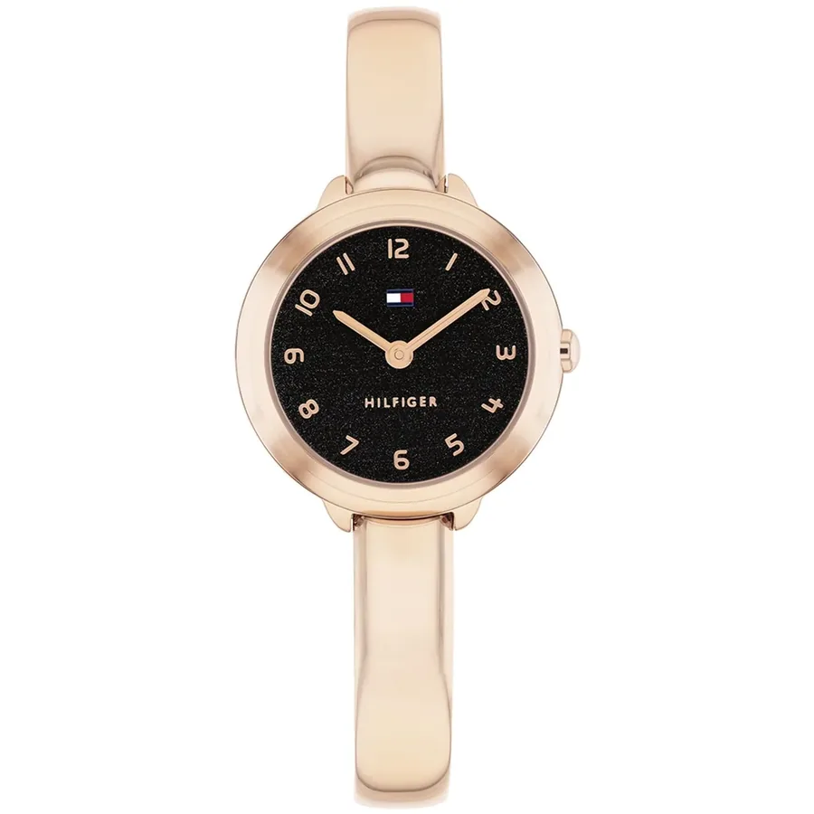 Tommy Hilfiger Demi Bangle 26mm Black Dial, front view