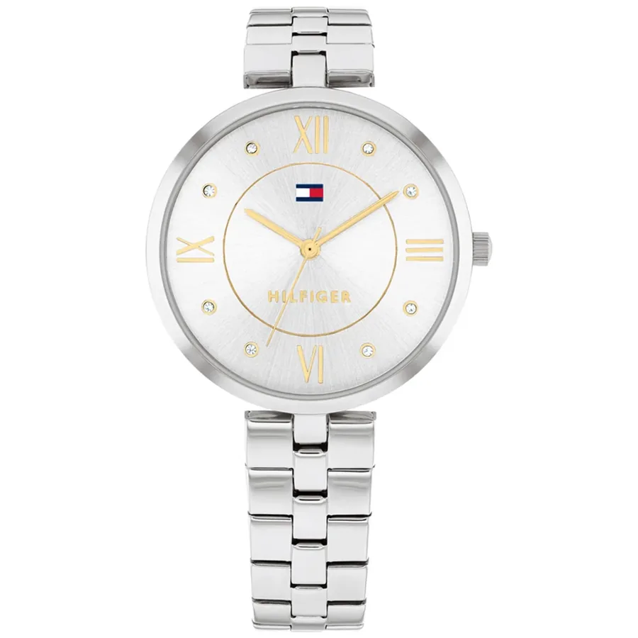 Tommy Hilfiger Ella 34mm Silvery White Dial, front view
