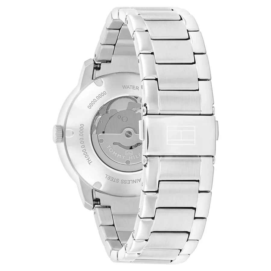 Tommy Hilfiger Henry Automatic 43mm Blue Dial, Silver-Tone Stainless Steel Bracelet, view 4