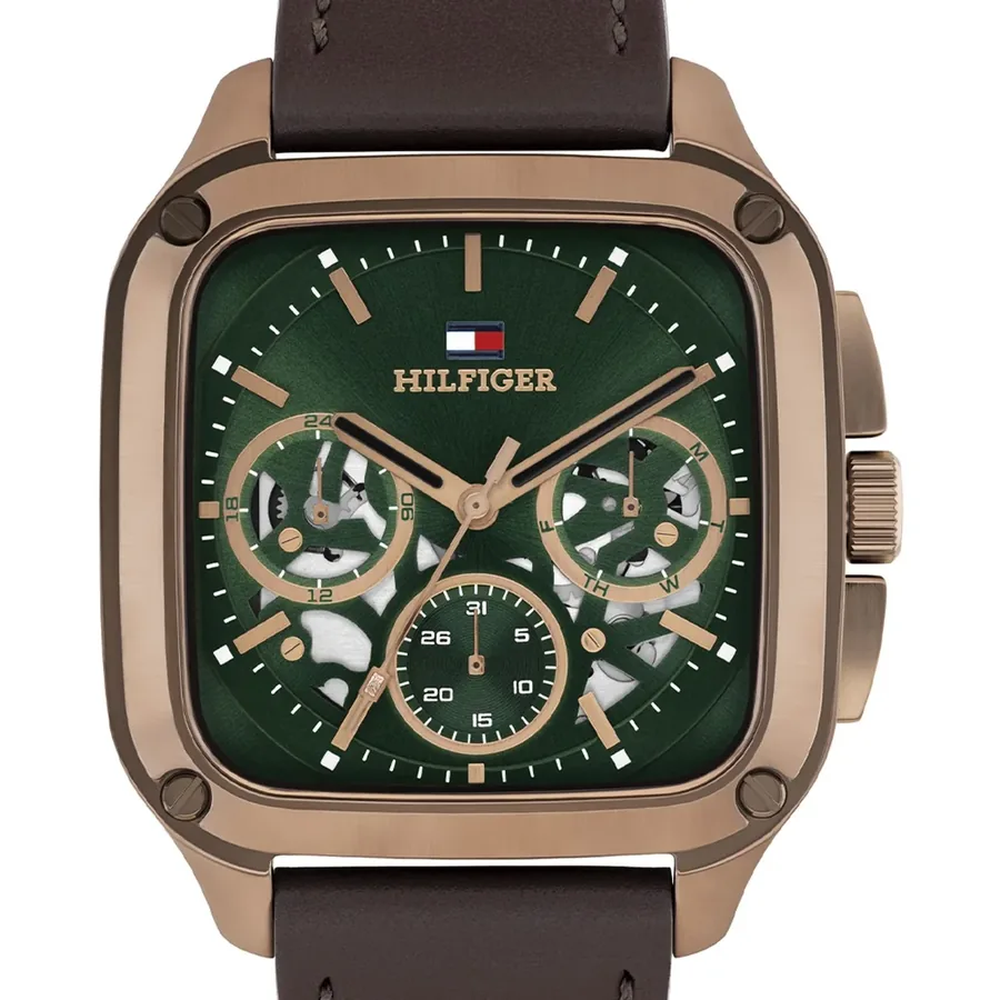Tommy Hilfiger Herald Skeleton 37x39mm Green Dial, view 3