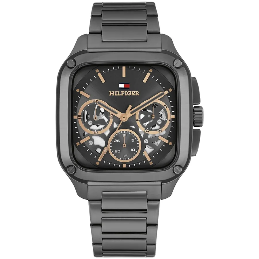 Tommy Hilfiger Herald Skeleton 37x39mm Grey Dial, front view