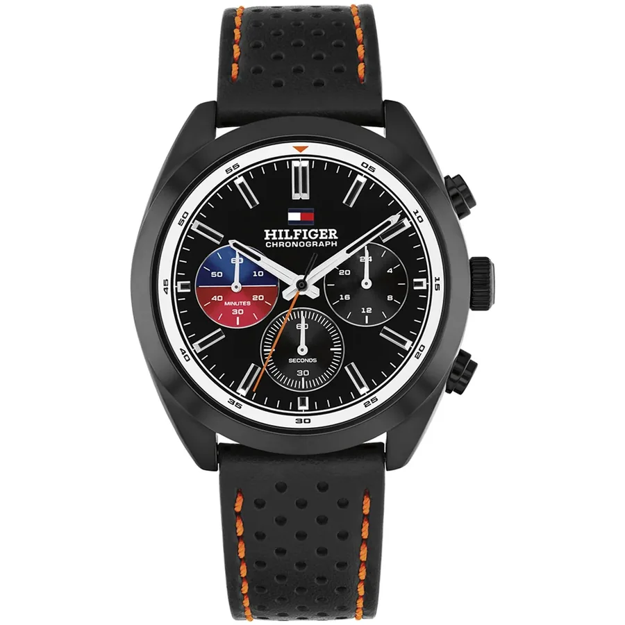Tommy Hilfiger Hudson 40mm Black Dial, front view