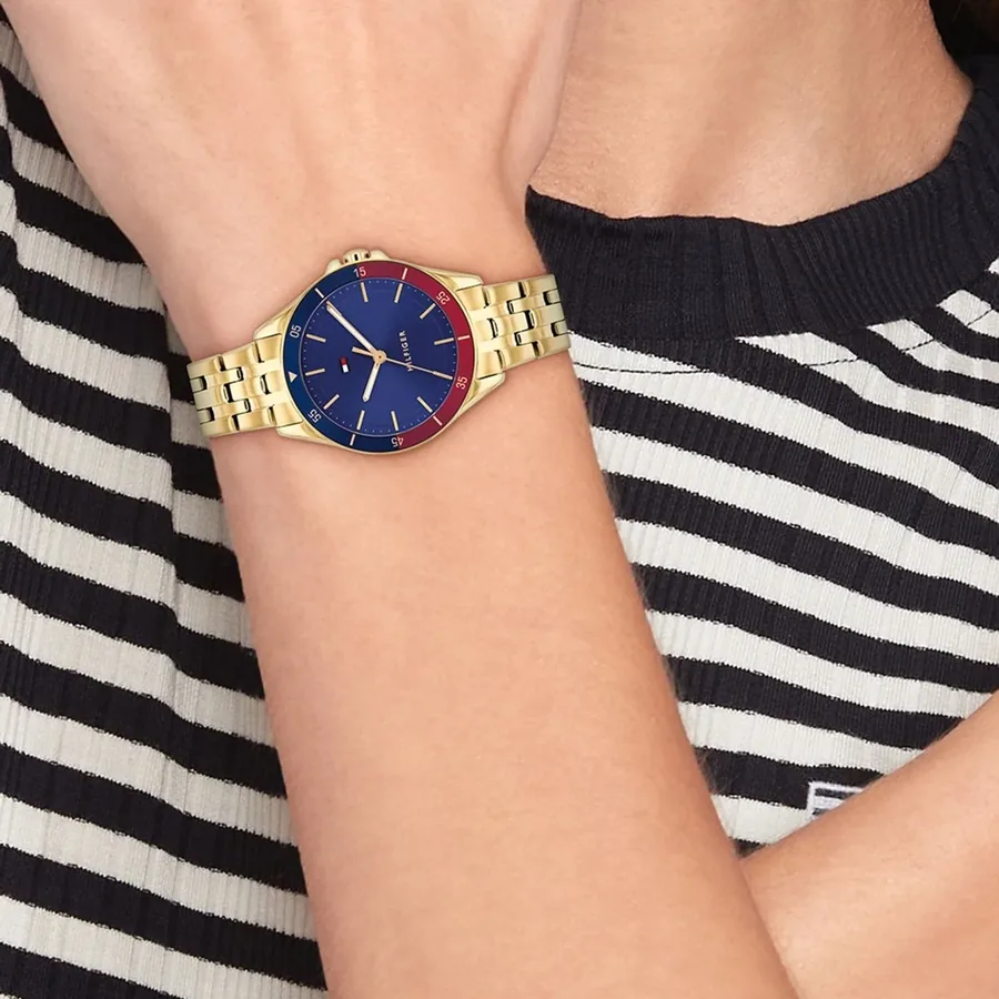 Tommy Hilfiger Jade 30mm Blue Dial, Gold-Tone Stainless Steel Bracelet, Ref. 1782891, view 2