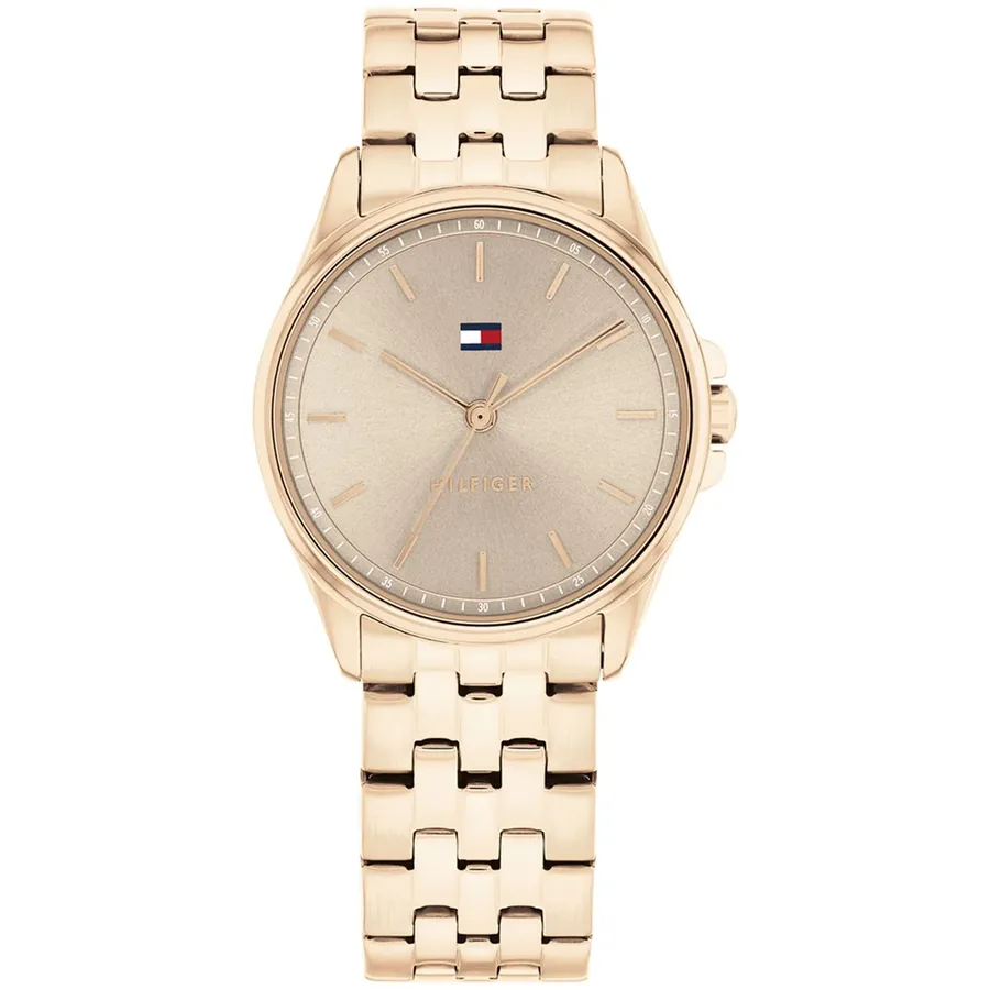 Tommy Hilfiger Jade 30mm Greyish Brown Dial, Rose Gold-Tone Stainless Steel Bracelet, front view