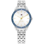 Silvery white dial / Silver-tone